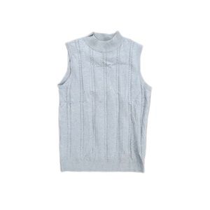 Light Blue High Neck Business Casual Tank